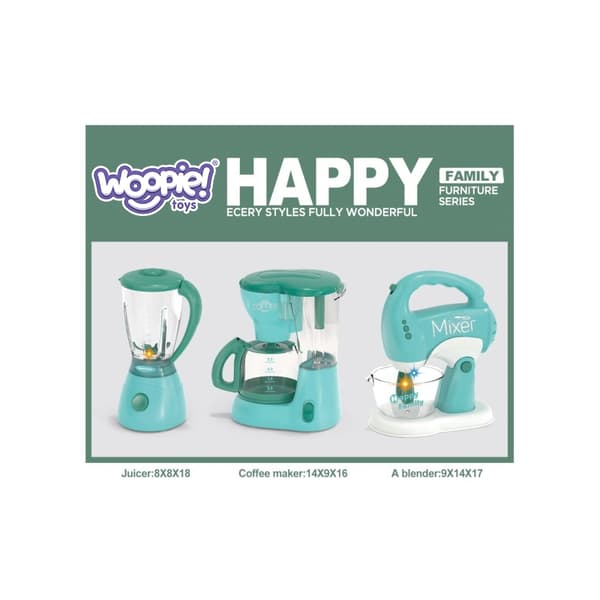 WOOPIE 3-i-1 husholdningsapparatsæt til børn – blender, blender, standmixer