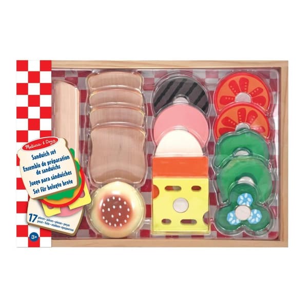 Melissa & Doug Food Play Sandwich-sæt i træ