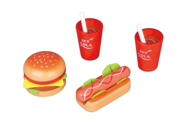 Small Wood Frokost for to - menu med hamburger og hotdog (L40152)