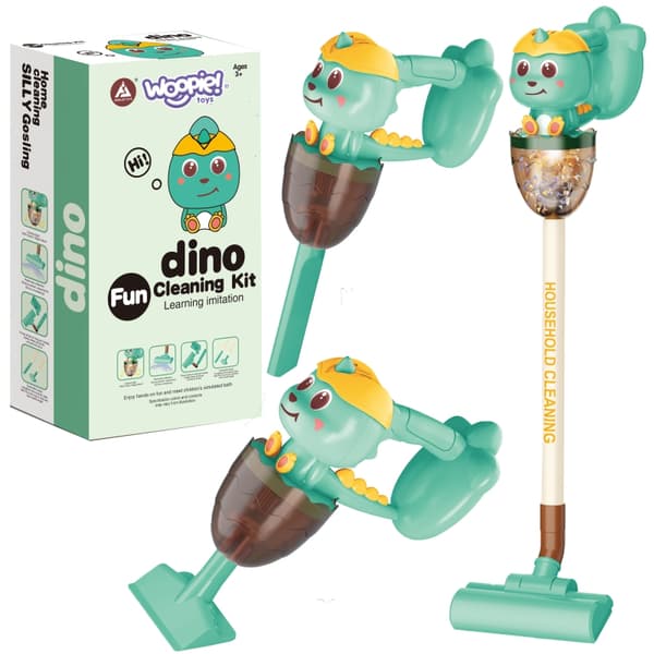 woopie baby interaktiv dino-støvsuger 3-i-1 sugefunktion lyslyde