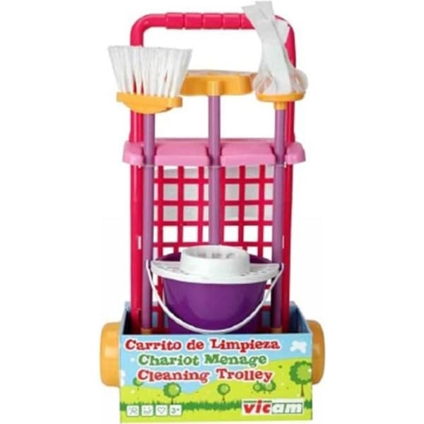 Hushållsvagn - VICAM - Blandat - Från 3 år - klassisk kvast, mopp, sopskanna, hink