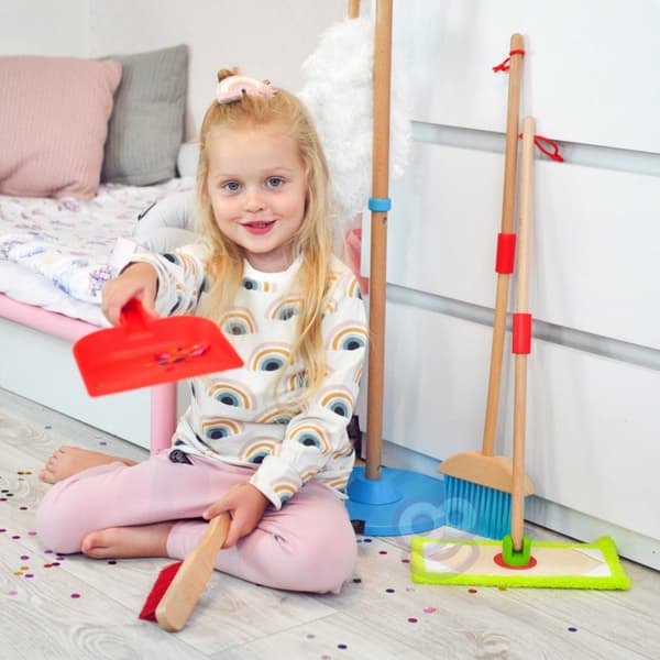 TOOKY TOY puinen siivoussetti lapsille 6 kpl.