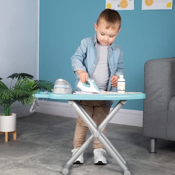 Smoby - Strykjärn med ångstation + 9 tillbehör - Rollspel för hushåll - H48cm - Tillverkad i Frankrike - Från 3 år