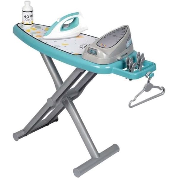 Smoby - Strykjärn med ångstation + 9 tillbehör - Rollspel för hushåll - H48cm - Tillverkad i Frankrike - Från 3 år