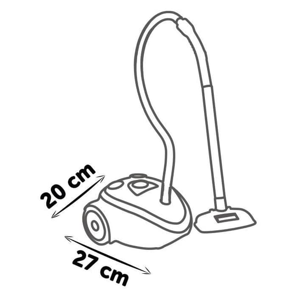 SMOBY Kompakt och platsbesparande dammsugare med riktigt dammsugarljud. 3 LR44-batterier ingår - från 3 år