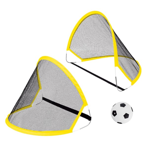 Sammenleggbare Fotballmål 2 stk + Ball