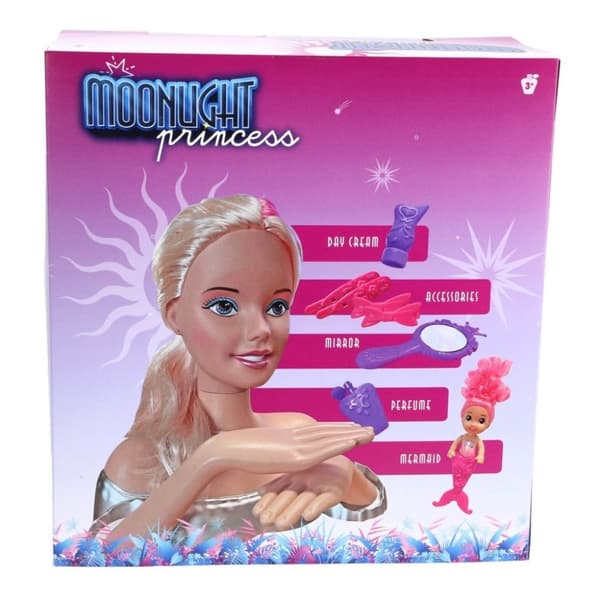 Moonlight Frisørhoved Deluxe + Tilbehør