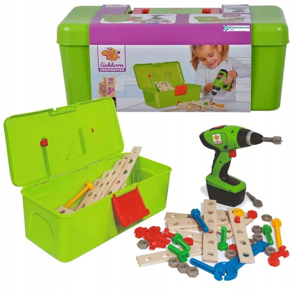 Eichhorn Constructor 100039079 64 puinen lasten työkalulaukku
