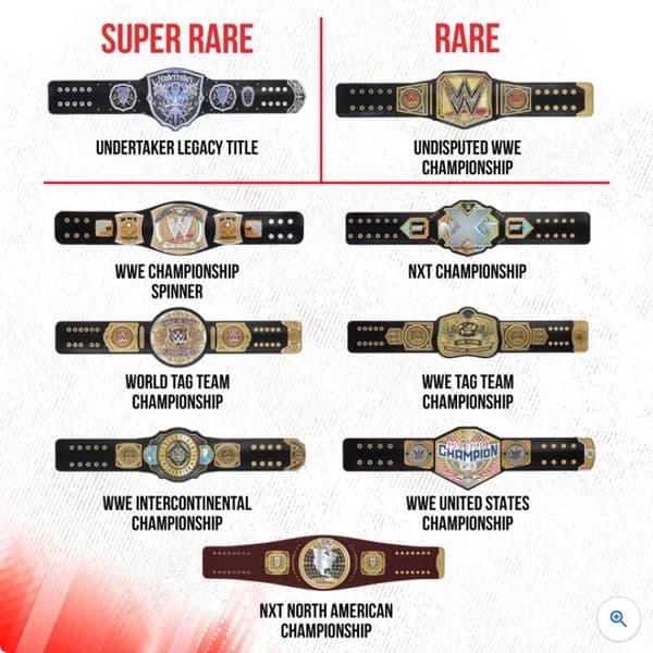 WWE Championship Title Slap Band Assorted Syles 1 Supplied