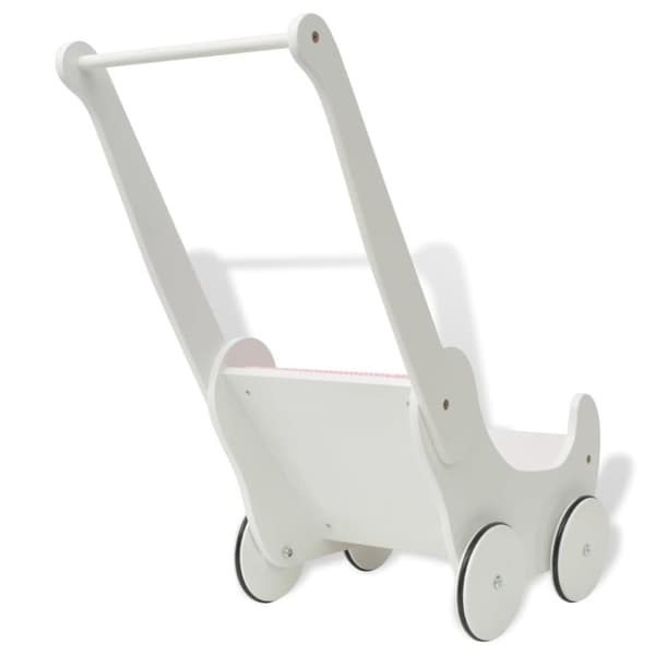 vidaXL Dockvagn i trä 53x25,7x50 cm vit