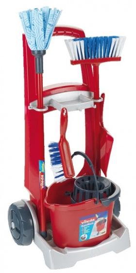 rengöringsvagn röd 6-delad