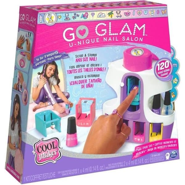 COOL MAKER - Go Glam U-nique Nagelsalong - 6061175 - Nagelmaskin för barn med lack - 120 mönster att göra för manikyr