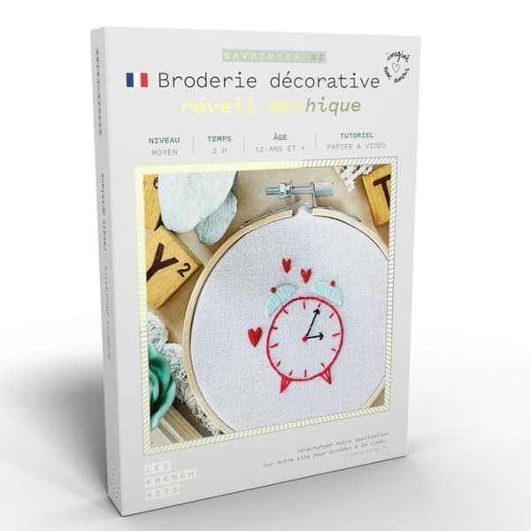 French Kits sy- och broderisats - Mytisk väckarklocka - Medium nivå - 7 stycken - från 12 år