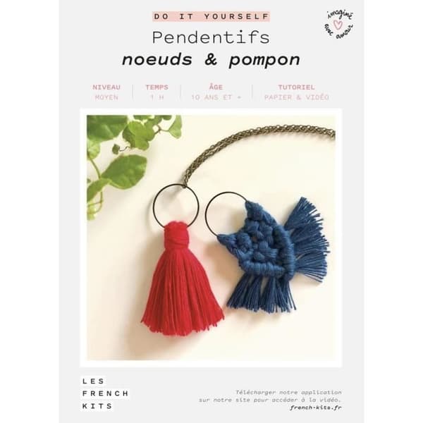 French Kits Sy Kit - Knots &amp; Pompom - Medium Level - 6 stycken - Blå