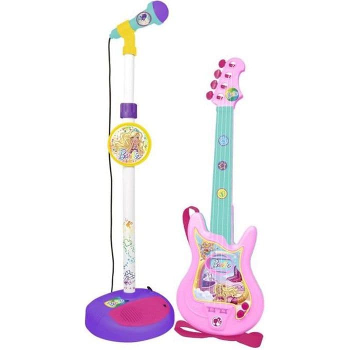 BARBIE Mikrofon och gitarr set