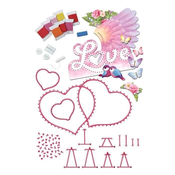 String It maxi: 3D Heart - Ravensburger - Komplett set i sträckt tråd - DIY barns kreativa fritid - 2 modeller - Från 8 år