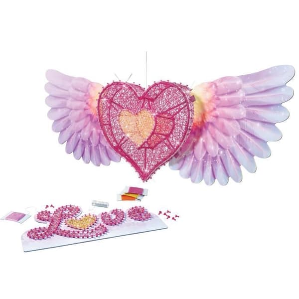 String It maxi: 3D Heart - Ravensburger - Komplett set i sträckt tråd - DIY barns kreativa fritid - 2 modeller - Från 8 år
