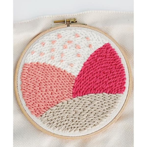 Punch needle relief broderi kit - TOGA - Flerfärgad - Rosa - Dam