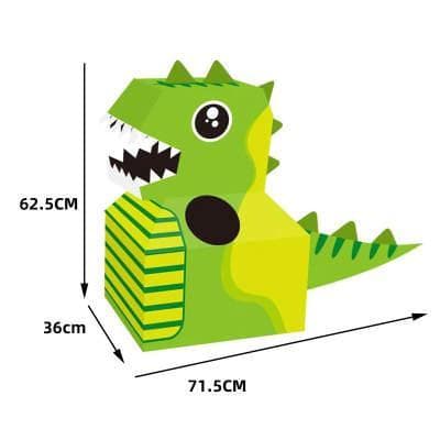 Dinosauriedräkt i papp Flygplan papp, grävmaskin papp