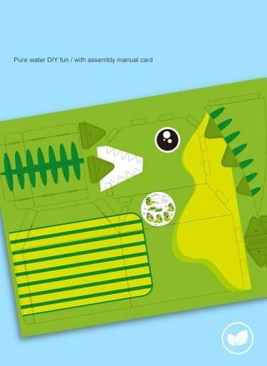 Dinosauriedräkt i papp Flygplan papp, grävmaskin papp
