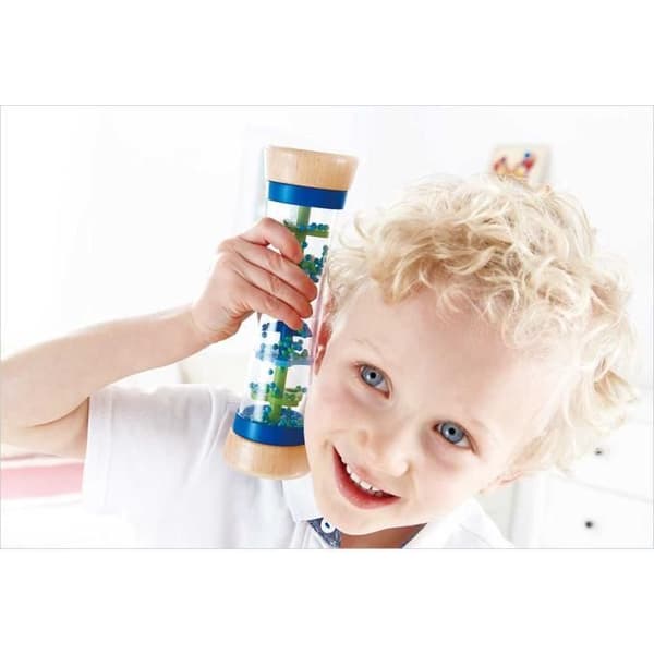 Blå regnpinne - HAPE - Rattle - Sensorisk utveckling - Blandat