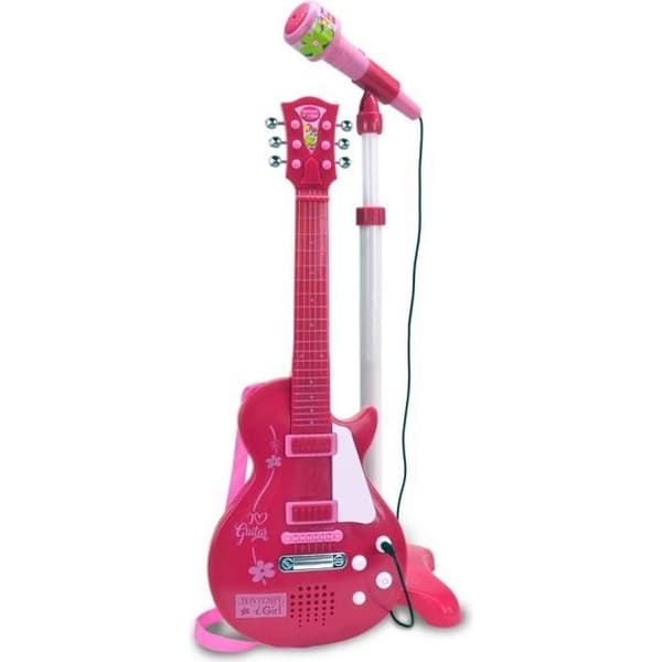Bontempi elektronisk rockgitarr - Rosa - 112 cm - För barn