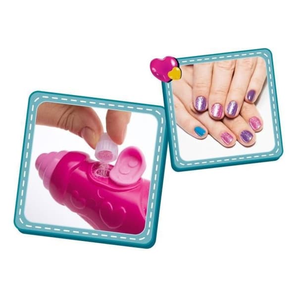 CLEMENTONI - Crazy Chic - Nagelverkstad - Lack och glitter - Rosa - För barn från 6 år och uppåt