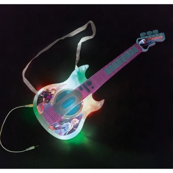 Ljusande elektrisk gitarr med hörlurar utrustade med mikrofon - Frost