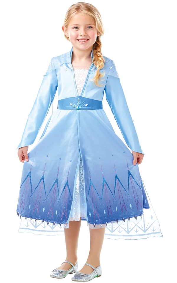 Disney Frost 2 ELSA Premium Klänning Utklädningskläder (Stl. 140/9-10)