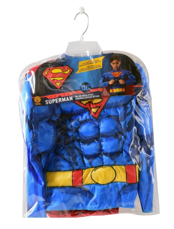 Superman Muskeltopp och mantel Utklädning