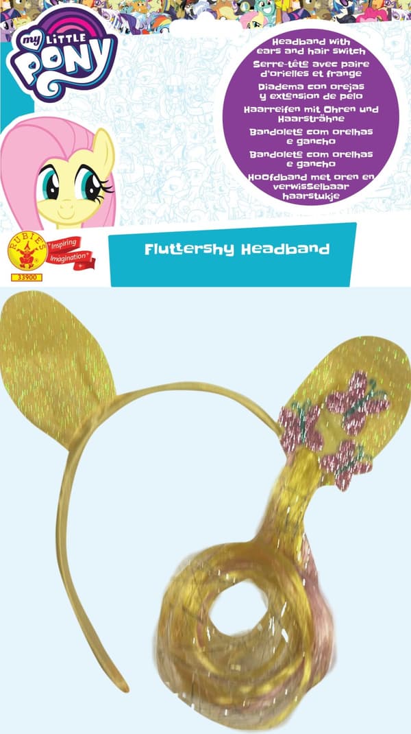 My Little Pony Fluttershy diadem med pannhår och öron