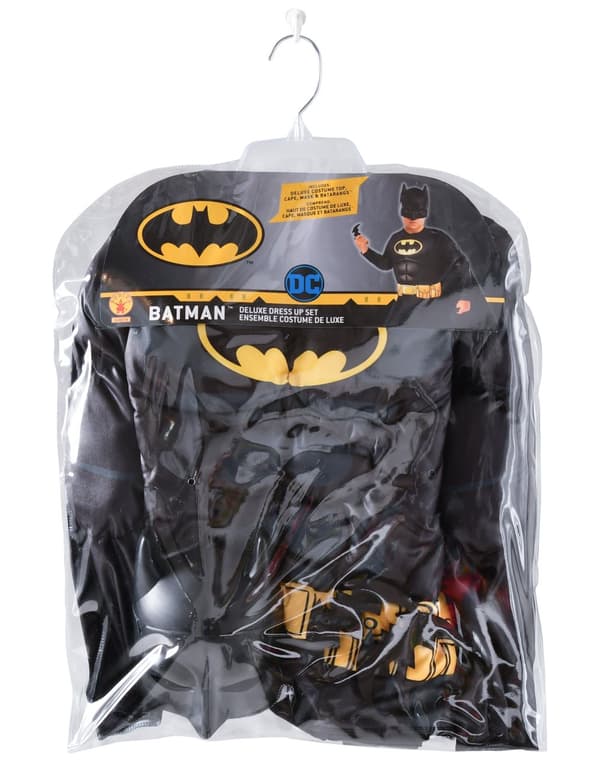 Batman Deluxe Muskeltopp, Mantel och Mask till barn
