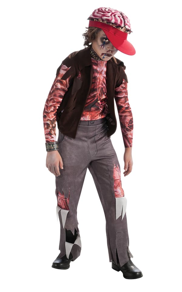 Zombie Pojke Halloweenkläder till barn (Stl. M)