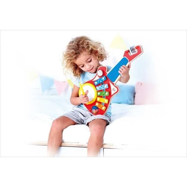 Musikalisk utvecklingsleksak i trä - HAPE - 6 i 1 orkestergitarr