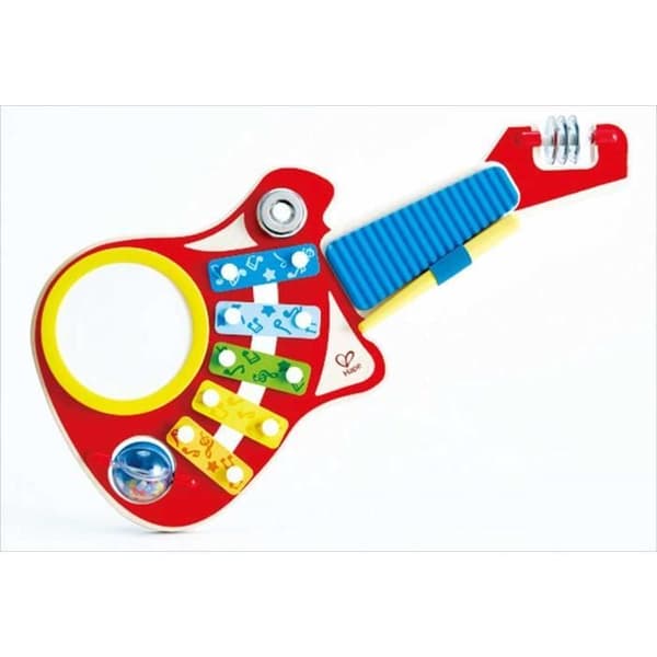 Musikalisk utvecklingsleksak i trä - HAPE - 6 i 1 orkestergitarr
