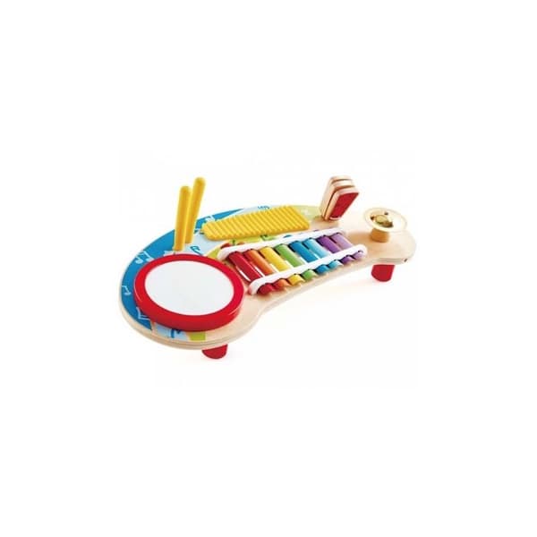 Träleksak för musikalisk medvetenhet - HAPE - E0612 - Mini flerfärgsorkester