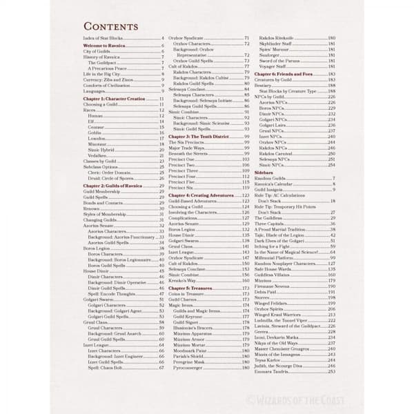Dungeons and Dragons 5e: Guildmaster's Guide to Ravnica Settings Book