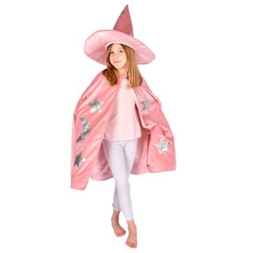 Rosa Cape med Hatt i Satin - Robetoy
