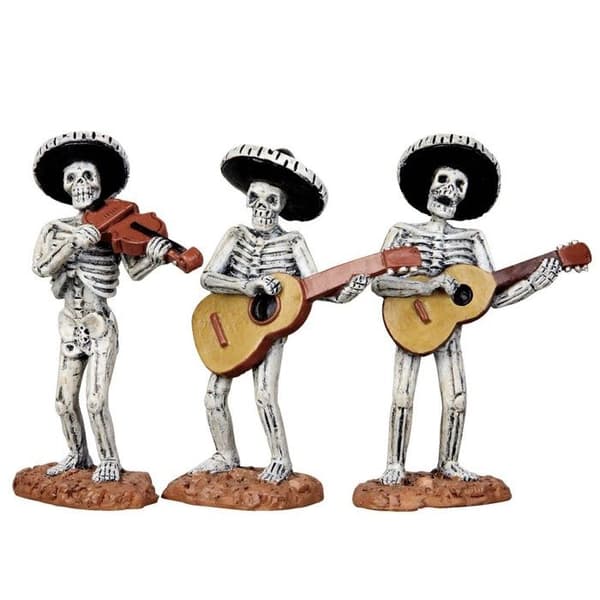 Lemax Spooky Town Skeleton Mariachi Band Set med 3 12884