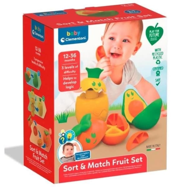 Pedagogisk leksak - CLEMENTONI - Babyfruktpussel - Vit - Blandat