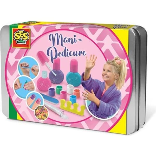 SES CREATIVE - Gör dina egna nagellack - Manikyr/pedikyr kit för barn från 6 år och uppåt