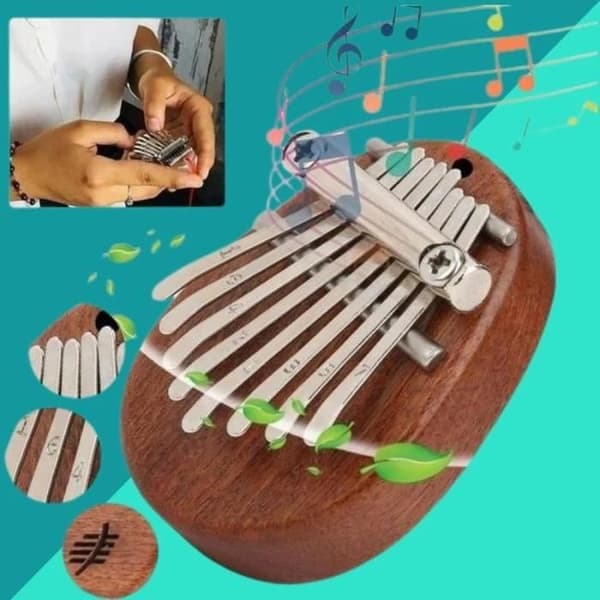 MAVURA Toy Musical Instrument » Mini tumpiano Kalimba fingermusikinstrument Mahogny trä tumpiano tumpiano