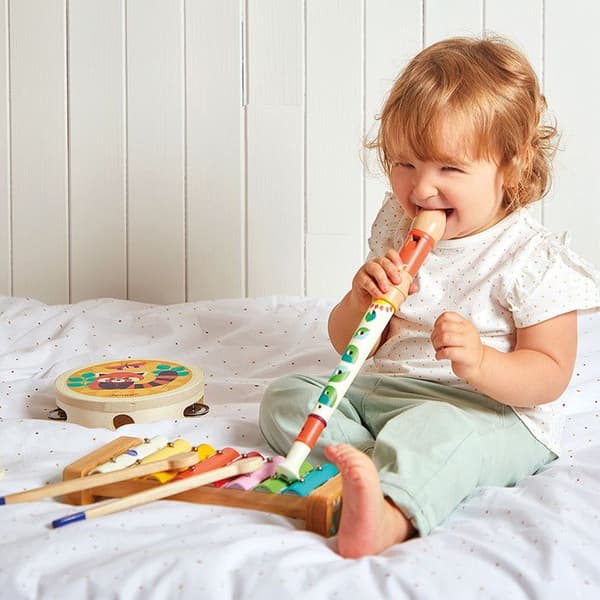 Gioia Musical Set - 4 barnmusikinstrument - Imitationer och musikaliska upplysningsleksaker - FSC träspel - från 18 månader