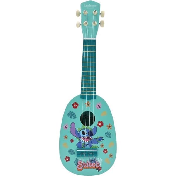 Ukulele Stitch, Ungefär 53 cm, Trä, 6 strängar i nylon, Guide ingår, Lexibook