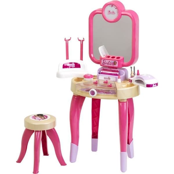 Skönhetsleksak - KLEIN - Barbie Happy Vibes skönhetscenter - Komplett med många tillbehör och ljus.