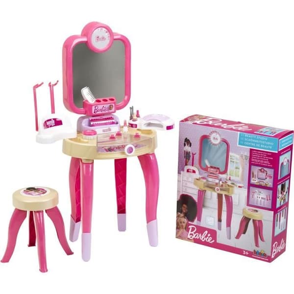 Skönhetsleksak - KLEIN - Barbie Happy Vibes skönhetscenter - Komplett med många tillbehör och ljus.