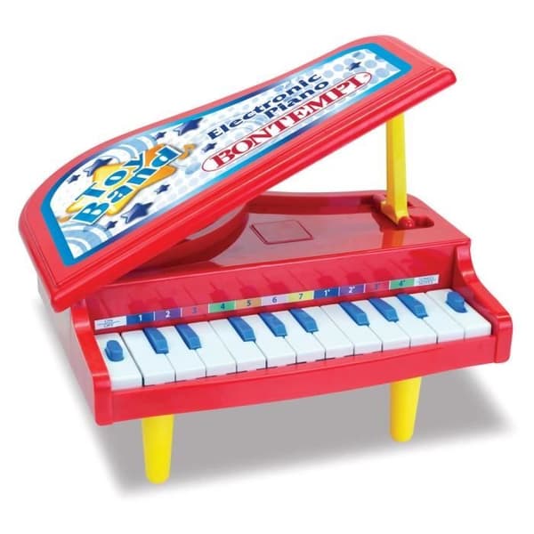 Bontempi elektroniskt piano 11 tangenter 21,5 cm röd - Musikinstrument - Barn - 3 år och uppåt