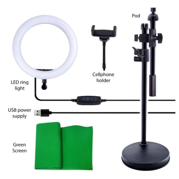 Canal Toys - 2-i-1 Video Studio med flerfärgad LED-ljusring, dubbelfunktionsstativ - Studio Creator - INF027