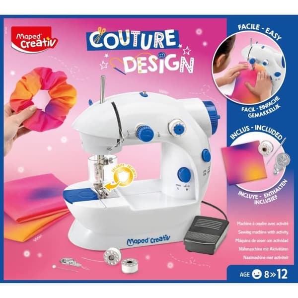 MAPED Couture Design Symaskin - Vit - Ålder 8+ - Komplett kit för nybörjare