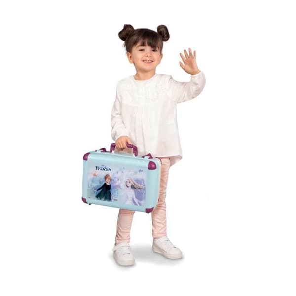 FROZEN Skönhetsresväska - Snow Queen - Frisör, nagelsalong, smink - från 3 år